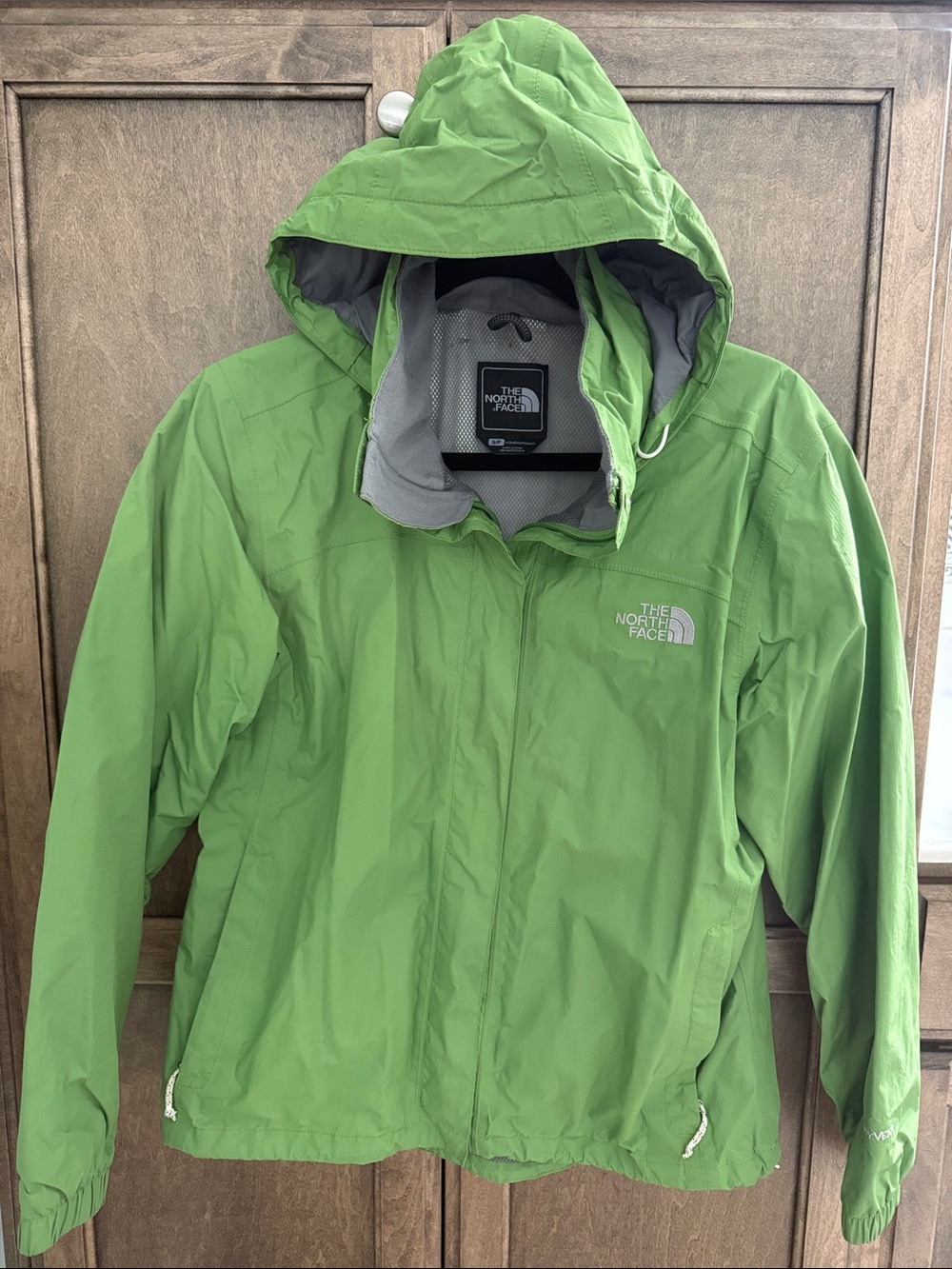 The North Face HyVent Hooded Rain Jacket Green